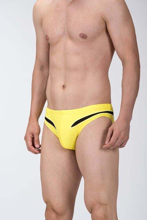 Panteazy Menswear Front Cutout Design with Mesh Details Low waist Nylon Spandex Frenchie Briefs