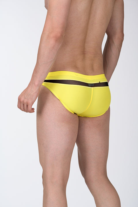 Panteazy Menswear Front Cutout Design with Mesh Details Low waist Nylon Spandex Frenchie Briefs