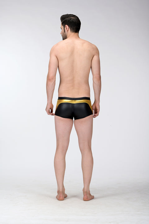 Panteazy's Shiny Brief Boxer for Men with Contrast details