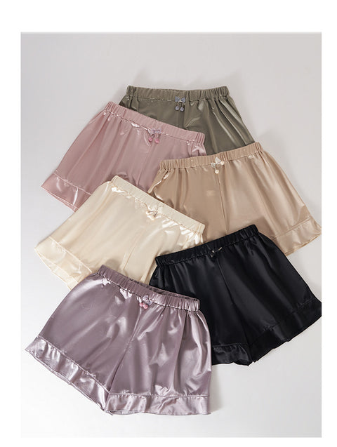 Panteazy's Womenswear Satin fabric with waistband details nightwear shorts