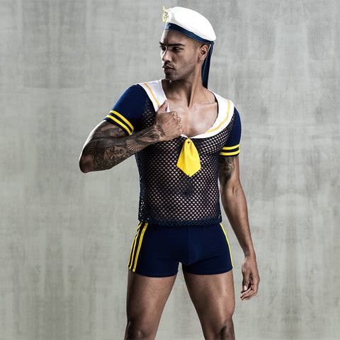 Panteazy's 3 Pc. Sailor Dress for Men- Navy Color