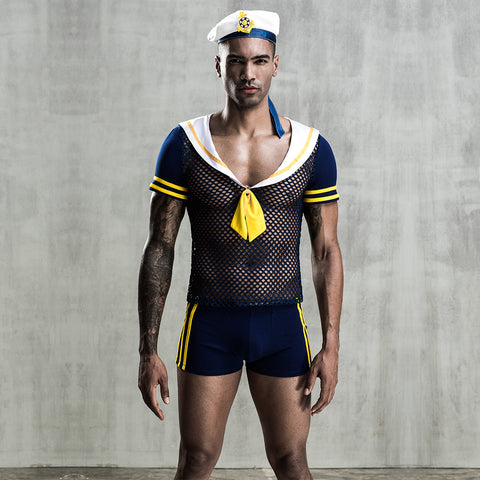 Panteazy's 3 Pc. Sailor Dress for Men- Navy Color