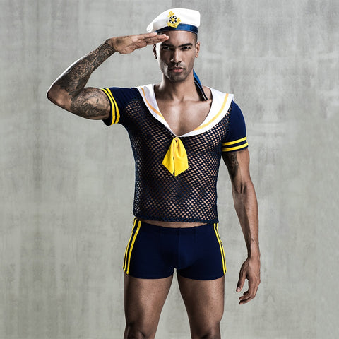 Panteazy's 3 Pc. Sailor Dress for Men- Navy Color