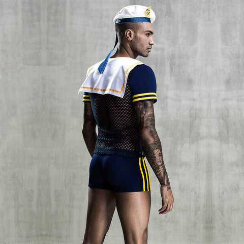 Panteazy's 3 Pc. Sailor Dress for Men- Navy Color