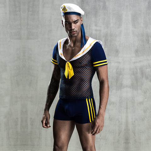 Panteazy's 3 Pc. Sailor Dress for Men- Navy Color