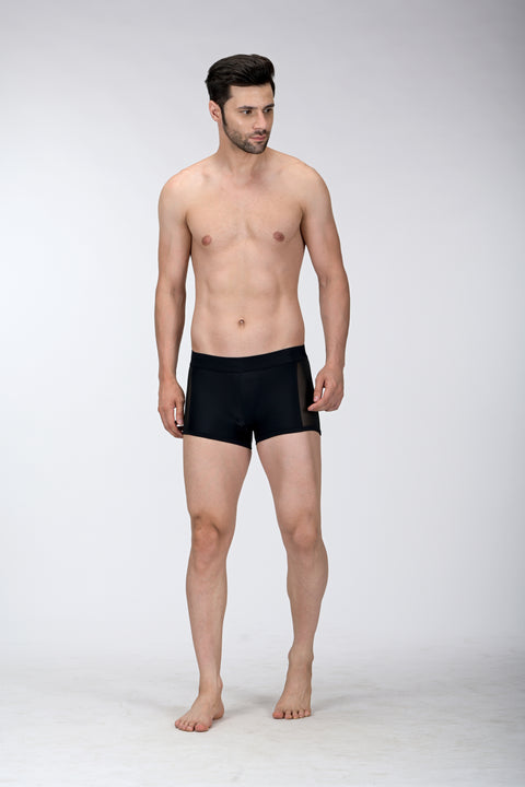 Panteazy's Menswear Side See Through Mesh Detail Stretchable Short Length Brief