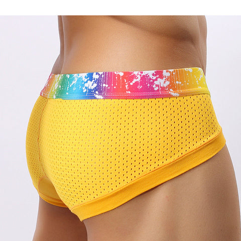 Panteazy's Colorful Rainbow Waistband Men's Underwear Boxer