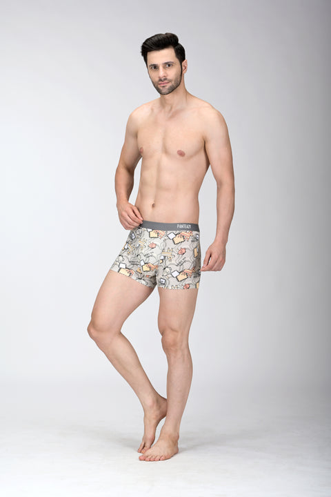 Panteazy's Menswear Basic Printed underwear with Bonded details