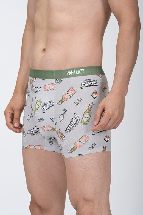 Panteazy's Menswear Basic Printed underwear with Bonded details