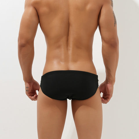 Panteazy Menswear Self Cutout Design Stylish Low waist Nylon Spandex Swimwear Frenchie Briefs