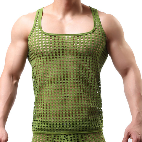 Panteazy's Men's Cut out Soft Fabric Vest