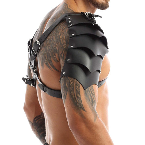 Panteazy Black Gay Sexy Shoulder Girdle Belt Fetish Men Leather Body Cage Chest Harness Strap Belt Puppy Gay Lingerie