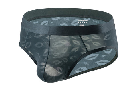 Panteazy's Menswear Self Lips Designed Nylon Spandex Stretch Fabric's Frenchie Brief- Dailywear, Soft & Comfortable