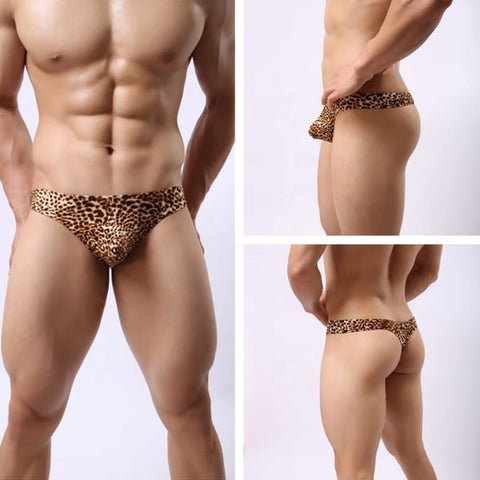 Panteazy's Men's Leopard print Frenchie Brief Underwear