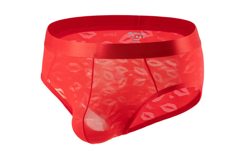 Panteazy's Menswear Self Lips Designed Nylon Spandex Stretch Fabric's Frenchie Brief- Dailywear, Soft & Comfortable