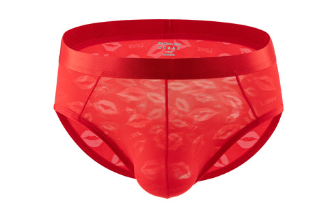 Panteazy's Menswear Self Lips Designed Nylon Spandex Stretch Fabric's Frenchie Brief- Dailywear, Soft & Comfortable