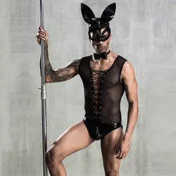 Panteazy's Men's Halloween Party Bunny Costume